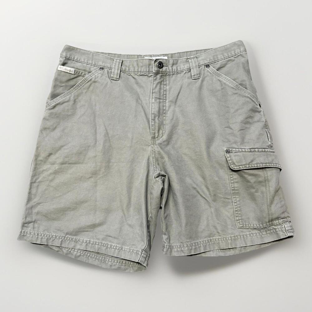 Columbia Men’s Size 38 Green Outdoor Utility Hiking‎ Cargo Shorts 37x8